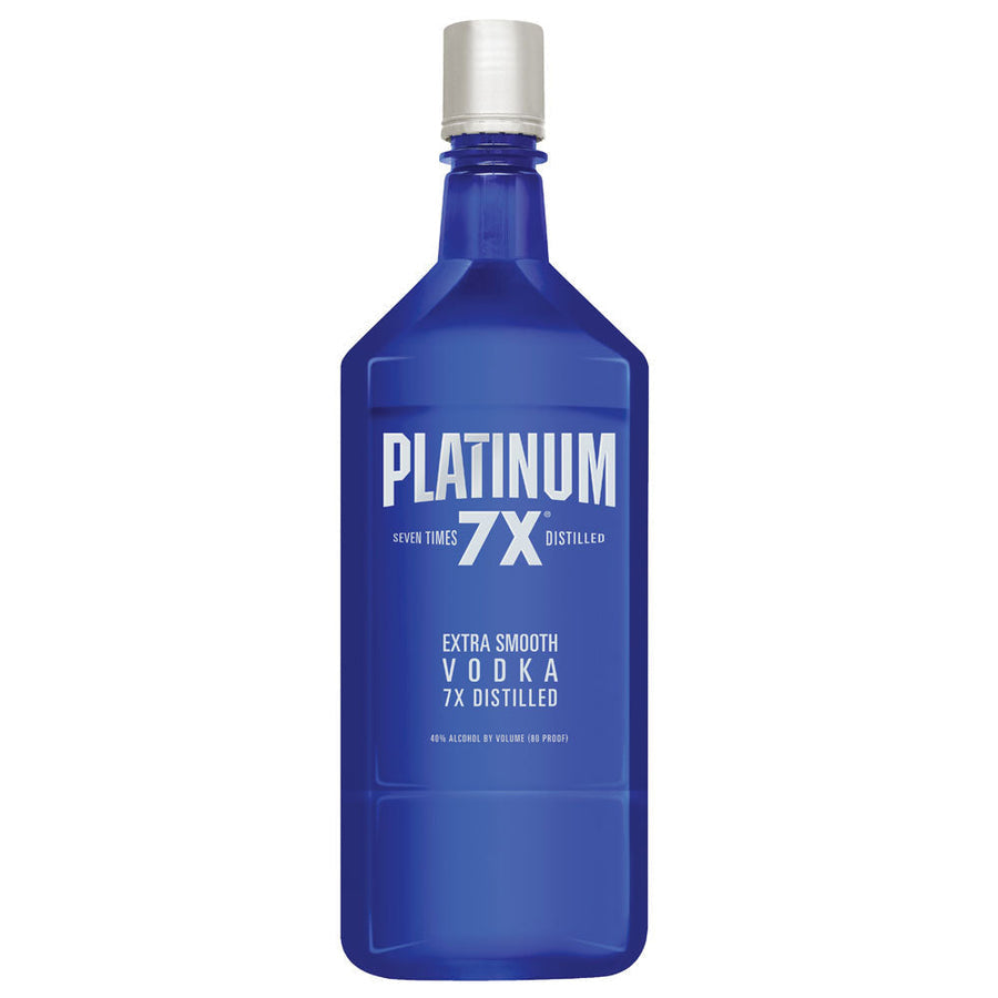 Platinum 7x Vodka 1.75L bottle available at Sip N Burn Liquors, premium vodka for a smooth experience.