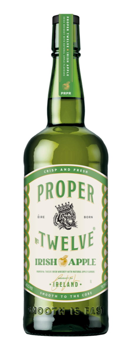 Proper Twelve Irish Apple 750ml bottle available at Sip N Burn Liquors, featuring a vibrant green label and distinctive apple flavor for a smooth sipping experience.