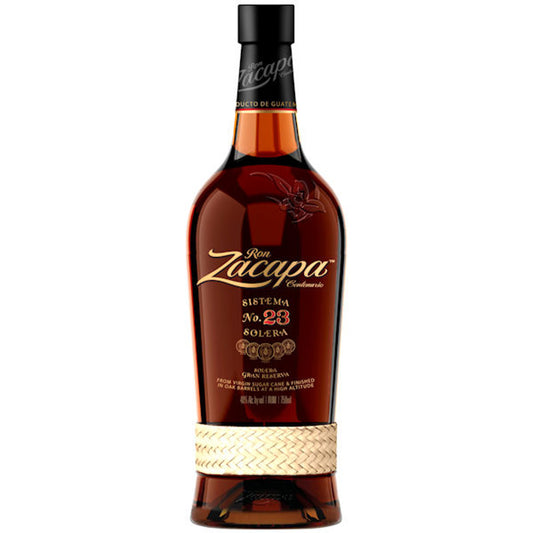 Ron Zacapa Solera 23 Rum 750ml bottle from Sip N Burn Liquors, premium aged rum with rich flavors and aroma.