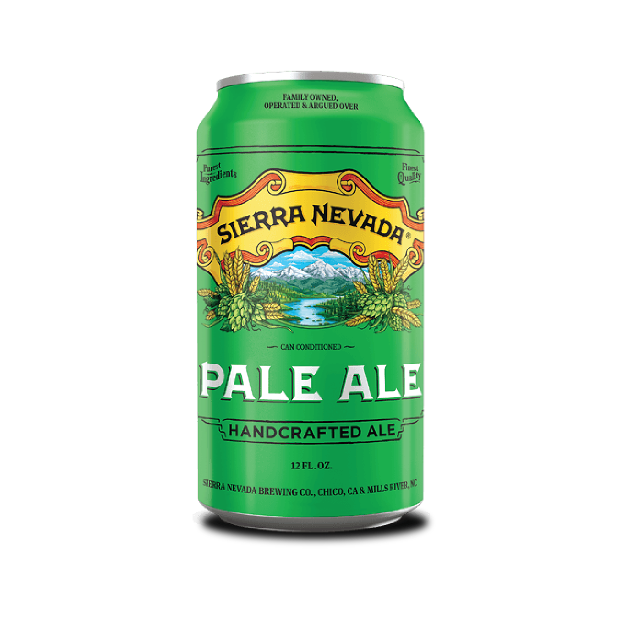 Sierra Nevada can from Sip N Burn Liquors, premium craft beer with rich flavors and hoppy aroma.