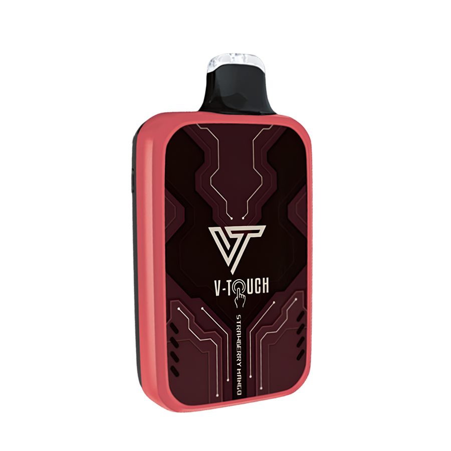 V-TOUCH Cherry Storm beverage from Sip N Burn Liquors, featuring vibrant cherry flavor and refreshing bubbles in a sleek can design.