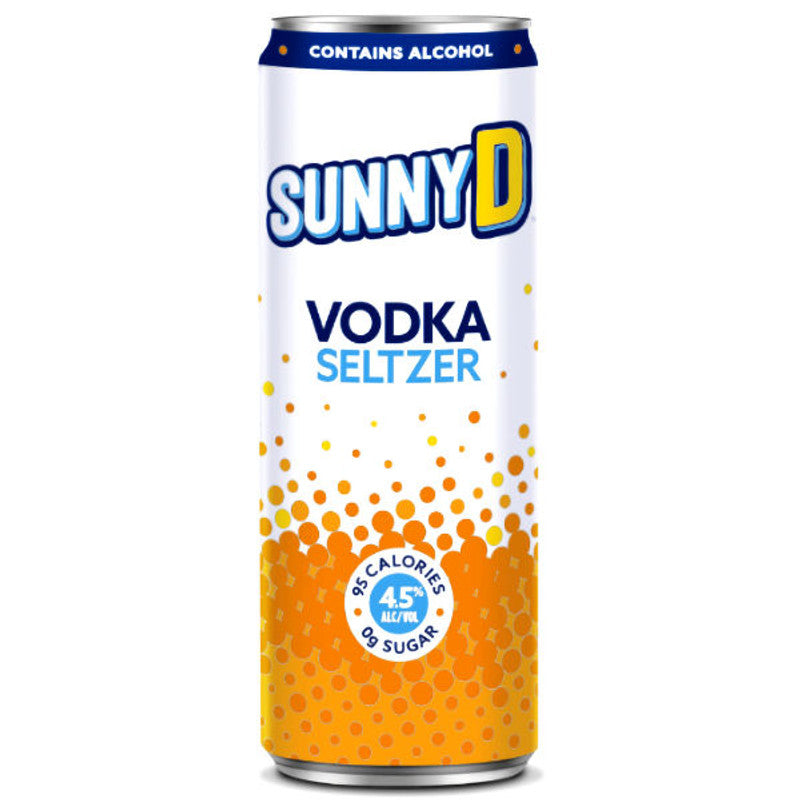 SunnyD Vodka Seltzer 12oz from Sip N Burn Liquors, refreshing citrus-flavored beverage with a blend of vodka and sparkling water, perfect for any occasion.