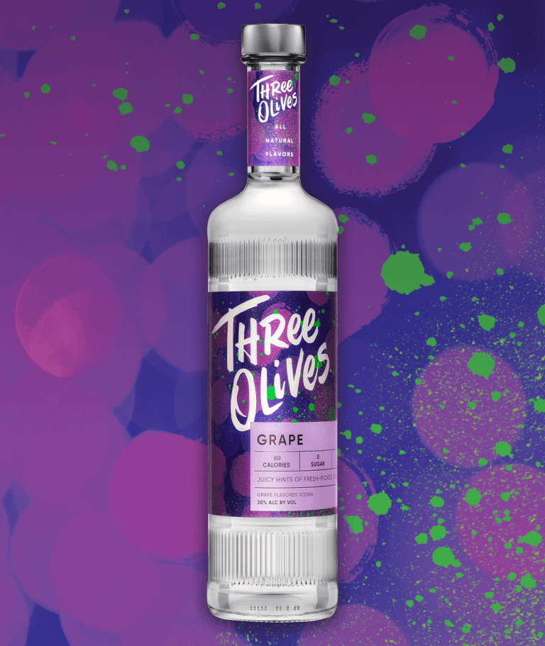 Three Olives Grape Vodka 750ml bottle available at Sip N Burn Liquors, perfect for cocktails and mixed drinks.