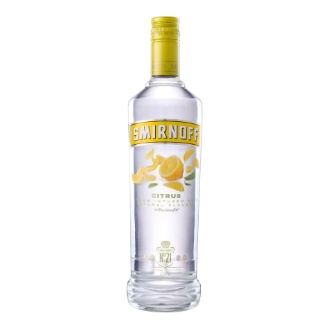 Smirnoff Citrus Vodka 75 Cl available at Sip N Burn Liquors, refreshing citrus-flavored vodka perfect for cocktails and mixed drinks.