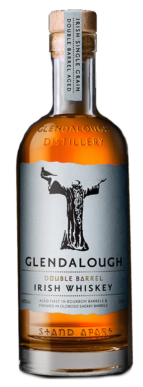 Glendalough premium craft spirits available at Sip N Burn Liquors, showcasing a selection of artisanal whiskey and gin in elegant bottles.