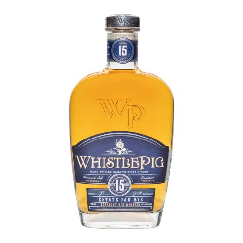 Whistle Pig 15 Year Estate Oak Rye Whiskey available at Sip N Burn Liquors, premium aged rye whiskey with rich flavors and oak notes.