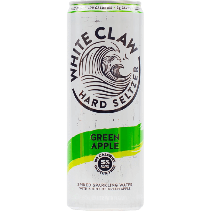 White Claw Hard Seltzer Green Apple available at Sip N Burn Liquors, refreshing alcoholic beverage with a crisp apple flavor.