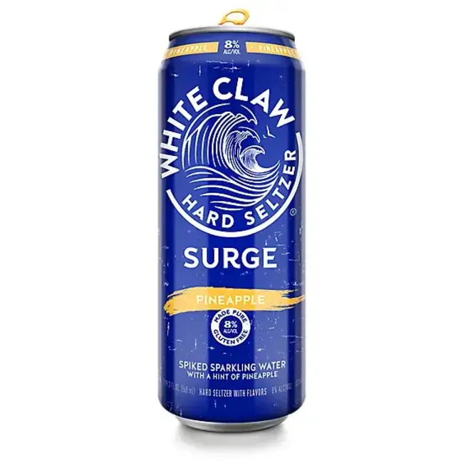 White Claw Surge Pineapple 19.2oz available at Sip N Burn Liquors, refreshing hard seltzer with bold pineapple flavor